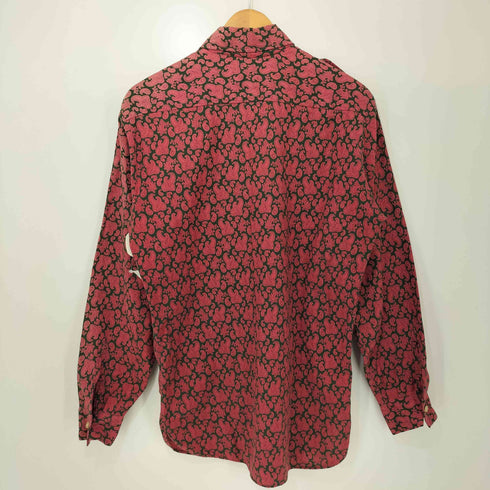 vintage ペイズリー柄 エポレット ボタンダウン シャツ メンズ import:M