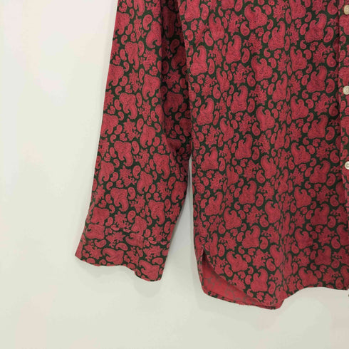 vintage ペイズリー柄 エポレット ボタンダウン シャツ メンズ import:M