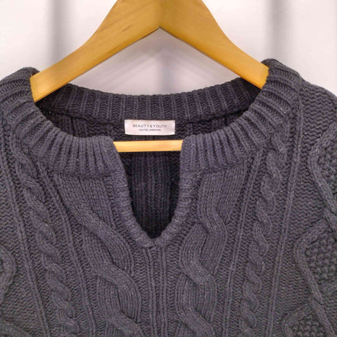 ビューティーアンドユースユナイテッドアローズ BEAUTY & YOUTH UNITED ARROWS ウールケーブルスキッパーネックニット レディース