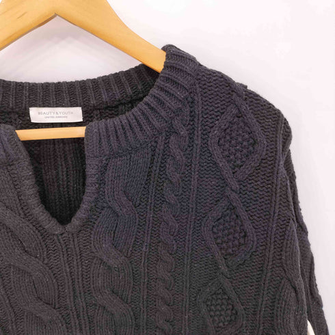 ビューティーアンドユースユナイテッドアローズ BEAUTY & YOUTH UNITED ARROWS ウールケーブルスキッパーネックニット レディース