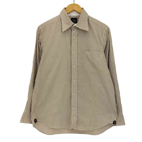 ジェイプレス J.PRESS ストライプ ポケット 長袖 ボタンダウンシャツ メンズ import:L