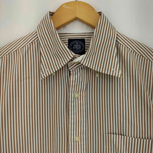 ジェイプレス J.PRESS ストライプ ポケット 長袖 ボタンダウンシャツ メンズ import:L
