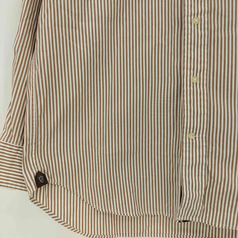 ジェイプレス J.PRESS ストライプ ポケット 長袖 ボタンダウンシャツ メンズ import:L