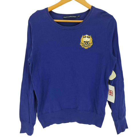 ラルフローレンスポーツ RALPH LAUREN SPORT エンブレム刺繍 コットンニット レディース import:L