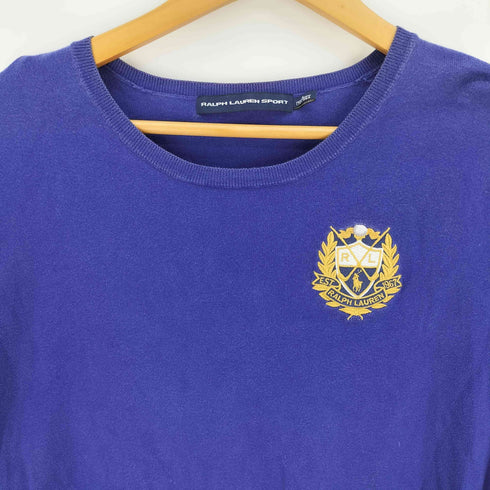ラルフローレンスポーツ RALPH LAUREN SPORT エンブレム刺繍 コットンニット レディース import:L