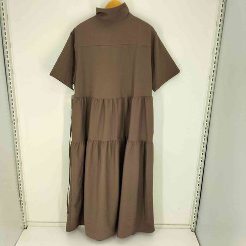 クラシカルエルフ CLASSICAL ELF トレンドのティアード♪胸刺繍サッカーハーフZIPワンピース レディース JPN:XL