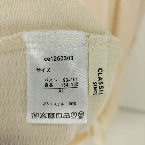 クラシカルエルフ CLASSICAL ELF トレンドのティアード♪胸刺繍サッカーハーフZIPワンピース レディース JPN:XL