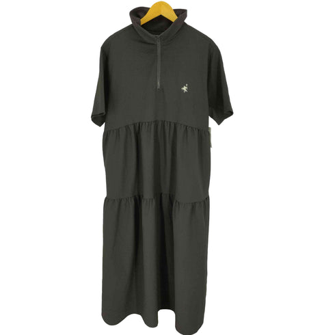 クラシカルエルフ CLASSICAL ELF トレンドのティアード♪胸刺繍サッカーハーフZIPワンピース レディース JPN:XL