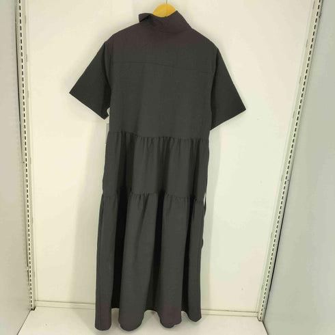 クラシカルエルフ CLASSICAL ELF トレンドのティアード♪胸刺繍サッカーハーフZIPワンピース レディース JPN:XL