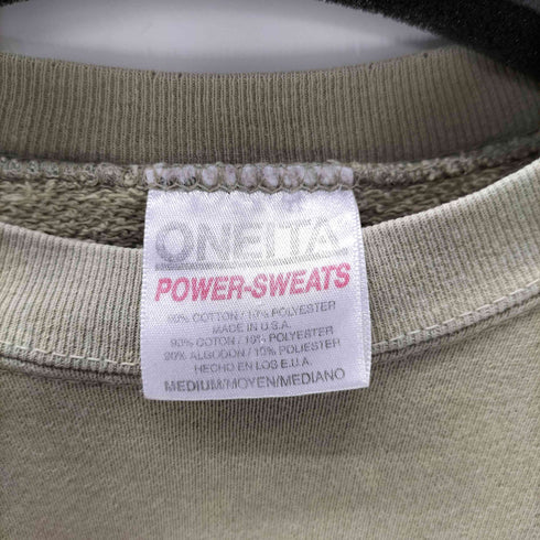 オニータ ONEITA 90S USA製 POWER-SWEAT BANDELIER ネイティブ シャドーマン 刺繍 ヘビーウェイト スウェット トレーナー メンズ import:M
