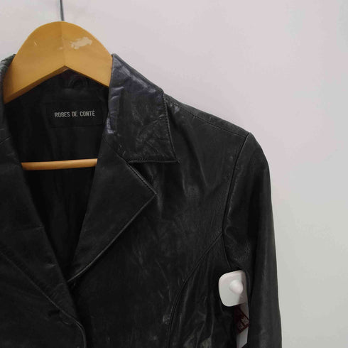 Lamb Leather Tailored Jacket 羊革 ラムレザー シングル 3B テーラード ジャケット レディース 11