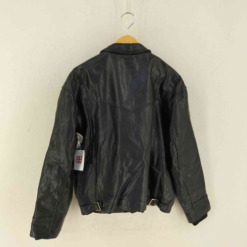 袖リブ付き COW LEATHER JACKET 牛革 レザージャケット メンズ