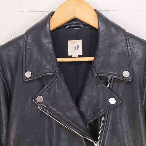 ギャップ Gap lamb leather ラムレザーダブルライダースジャケット レディース L