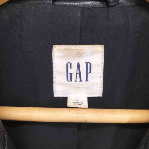 ギャップ Gap lamb leather ラムレザーダブルライダースジャケット レディース L