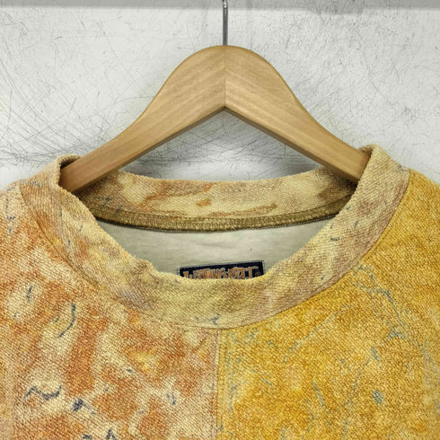 パイル地 ドッキング クルーネック スウェット メンズ import:M