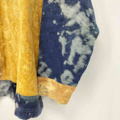 パイル地 ドッキング クルーネック スウェット メンズ import:M