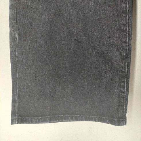 ザラ ZARA タックブラックワイドデニムパンツ レディース S