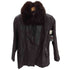 LAMB LEATHER & Real Fur Balmacaan Long Coat 羊革 ラムレザー 襟リアルファー バルマカーン ステンカラー ロング コート レディース 77