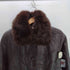 LAMB LEATHER & Real Fur Balmacaan Long Coat 羊革 ラムレザー 襟リアルファー バルマカーン ステンカラー ロング コート レディース 77