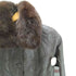 LAMB LEATHER & Real Fur Balmacaan Long Coat 羊革 ラムレザー 襟リアルファー バルマカーン ステンカラー ロング コート レディース 77