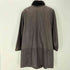 LAMB LEATHER & Real Fur Balmacaan Long Coat 羊革 ラムレザー 襟リアルファー バルマカーン ステンカラー ロング コート レディース import:L