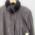 LAMB LEATHER & Real Fur Balmacaan Long Coat 羊革 ラムレザー 襟リアルファー バルマカーン ステンカラー ロング コート レディース import:L
