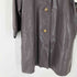 LAMB LEATHER & Real Fur Balmacaan Long Coat 羊革 ラムレザー 襟リアルファー バルマカーン ステンカラー ロング コート レディース import:L