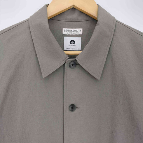 ビューティーアンドユースユナイテッドアローズ BEAUTY & YOUTH UNITED ARROWS 25ss KOMATSU PACK オーバー キャンプカラー シャツ FORM型 セットアップ対応 撥水機能 メンズ JPN:L