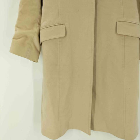 カシミヤ CASHMERE CASHMERE 100% & Real Fur Balmacaan Coat カシミア 100% 襟 フォックス リアルファー バルマカーン ステンカラー ロング コート 比翼 レディース import:M