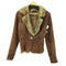 Real Fur 100%& Real Leather Mouton Jacket リアルファー & 本革 リアルレザー ムートン ジャケット ブルゾン レディース import:M
