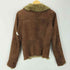 Real Fur 100%& Real Leather Mouton Jacket リアルファー & 本革 リアルレザー ムートン ジャケット ブルゾン レディース import:M