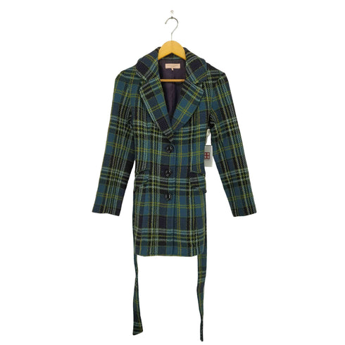 ローラアシュレイ LAURA ASHLEY チェック ウール トレンチコート レディース 7