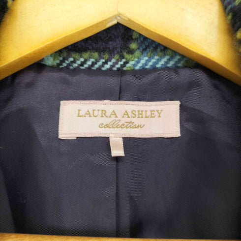 ローラアシュレイ LAURA ASHLEY チェック ウール トレンチコート レディース 7