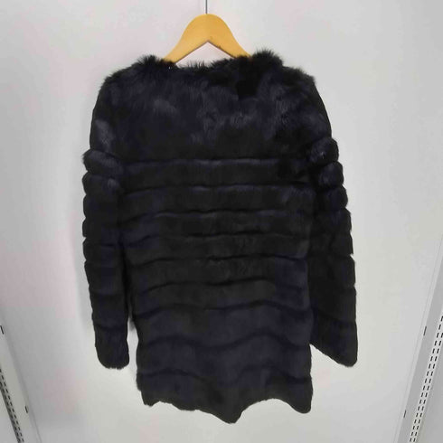 Real Fur 100% Mouton Long Coat リアルファー 100% ムートン ロング コート レディース 38