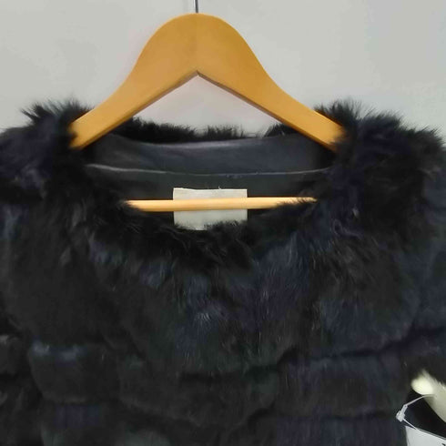 Real Fur 100% Mouton Long Coat リアルファー 100% ムートン ロング コート レディース 38