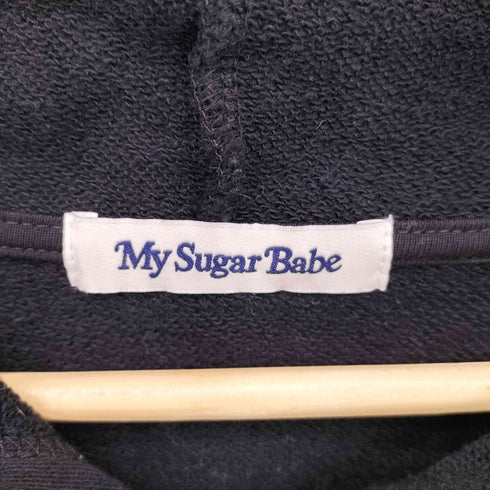 マイシュガーベイブ My Sugar Babe / MSB Assort appliqué zip hoodie ダブルジップ パーカー レディース import:L