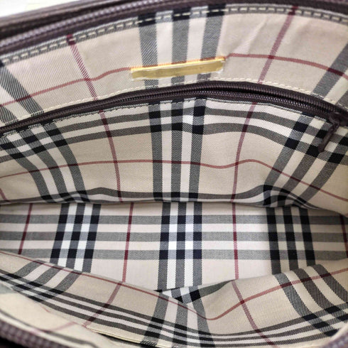 バーバリー BURBERRY 裏地ノバチェック レザーハンドバッグ レディース