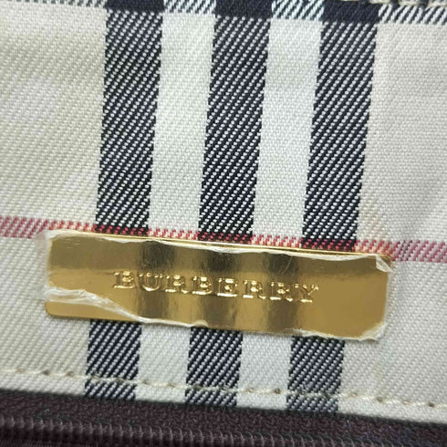 バーバリー BURBERRY 裏地ノバチェック レザーハンドバッグ レディース