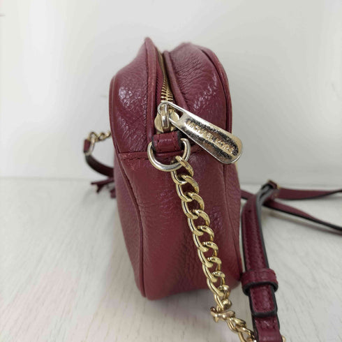 マイケルコース Michael Kors ロゴプレート タッセル付き レザーショルダーバッグ レディース