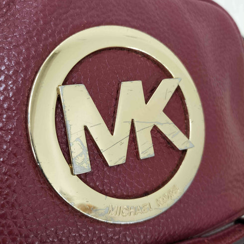 マイケルコース Michael Kors ロゴプレート タッセル付き レザーショルダーバッグ レディース