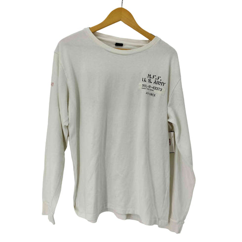 アヴィレックス AVIREX WOVEN PATCHED CRE ロング Tシャツ メンズ 2XL