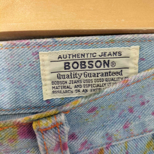 ボブソン BOBSON ペイントデザインベルボトムデニムパンツ レディース 31