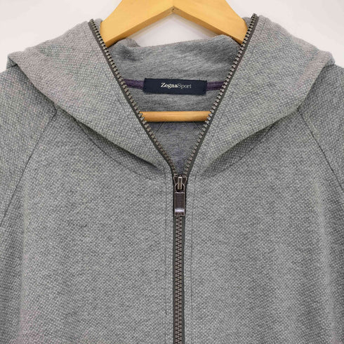 ゼニアスポーツ Zegna sport コットン ラグランスリーブ フルジップ パーカー メンズ