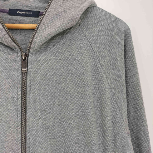 ゼニアスポーツ Zegna sport コットン ラグランスリーブ フルジップ パーカー メンズ