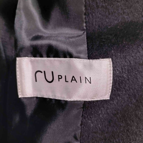 ru PLAIN アンゴラ混 ウール ステンカラーコート レディース 05