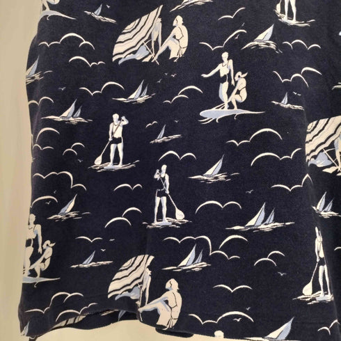 ポロラルフローレン POLO RALPH LAUREN CUSTOM SLIM FIT Swimmer Mesh Polo Shirt ポニー刺繍 スイマープリント ポロシャツ アロハポロ メンズ import:XXL