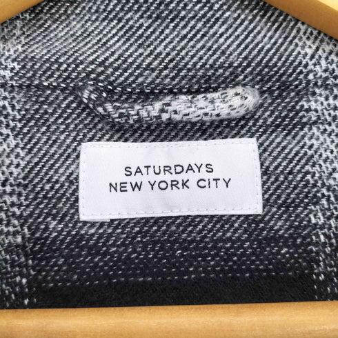 SATURDAYS NEW YORK CITY オンブレチェックジップシャツ street メンズ L