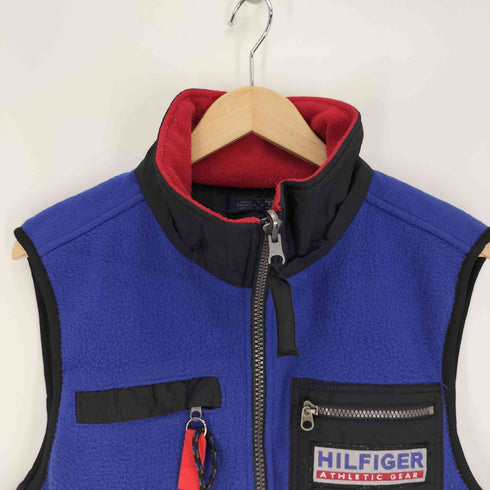 トミーヒルフィガー TOMMY HILFIGER リップストップ ナイロン 切替 フリース ベスト メンズ S/P