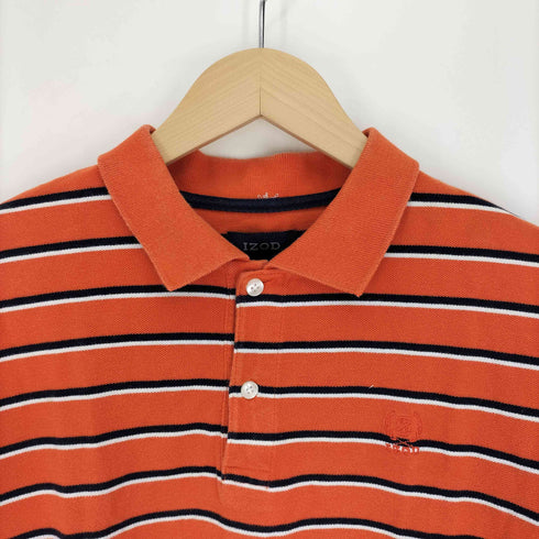 アイゾッド IZOD ボーダー 鹿の子 ポロシャツ メンズ import:XL