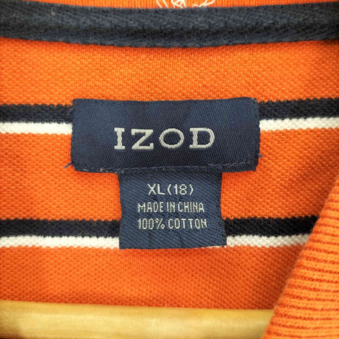 アイゾッド IZOD ボーダー 鹿の子 ポロシャツ メンズ import:XL